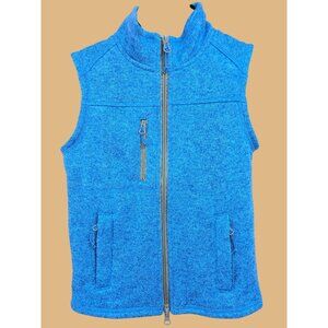 johnnie-O Boys Blue Sleeveless Vest Size 6 Zipper Front & Pockets